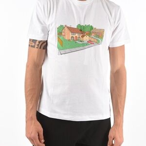 Off-White Simpsons House Printed “Architecture” Cotton Tee authentic